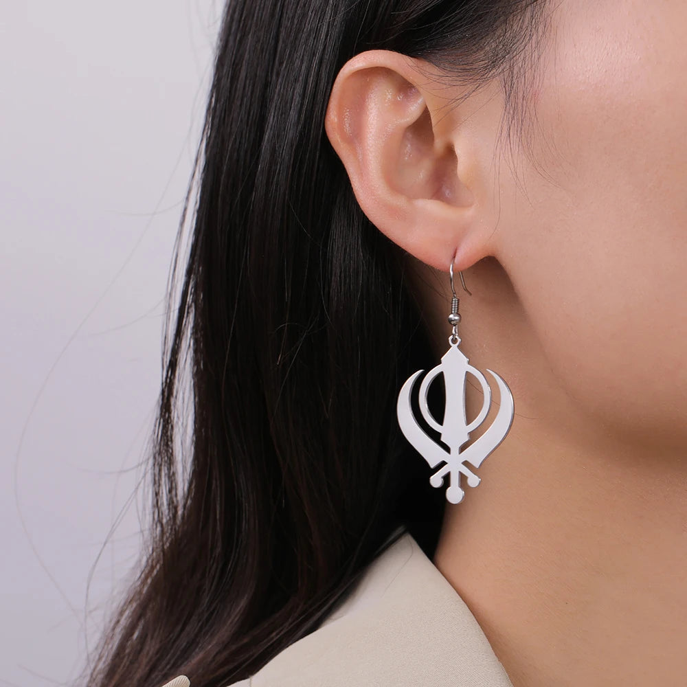 Khanda Sikh Earrings