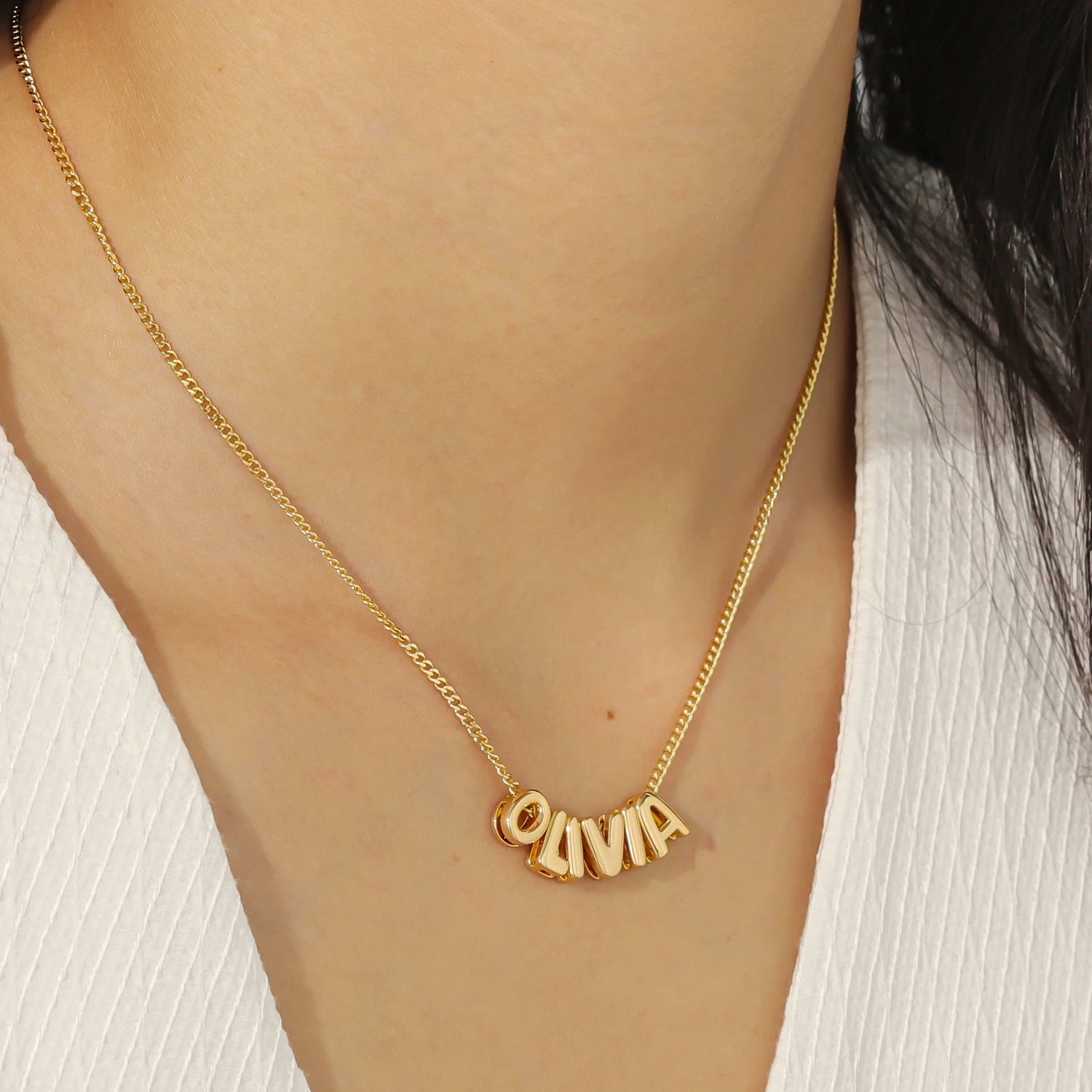 Personalised Bubble Letter Necklace