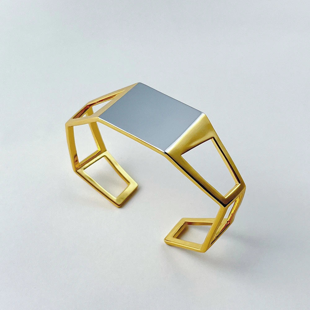 Bold Geometry: Unique Statement Bangle