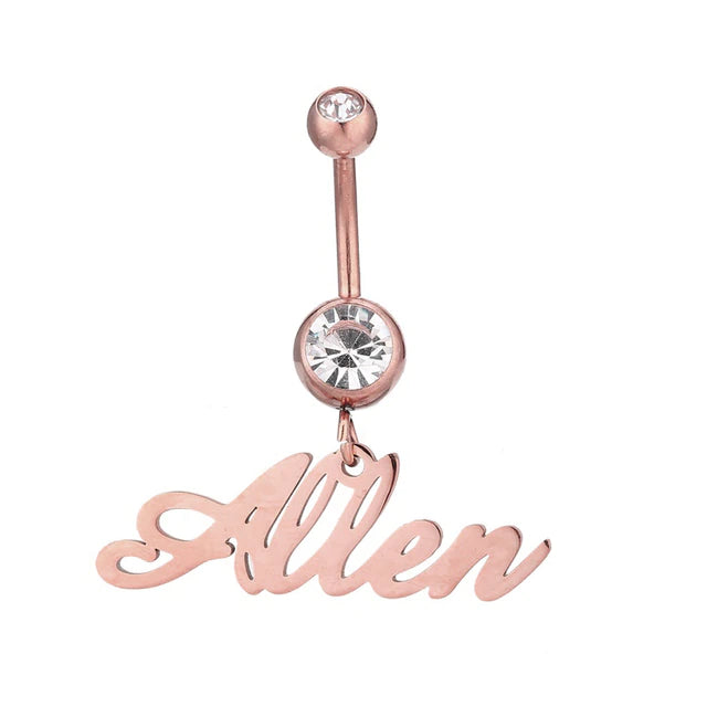 Belly rings sales with letters