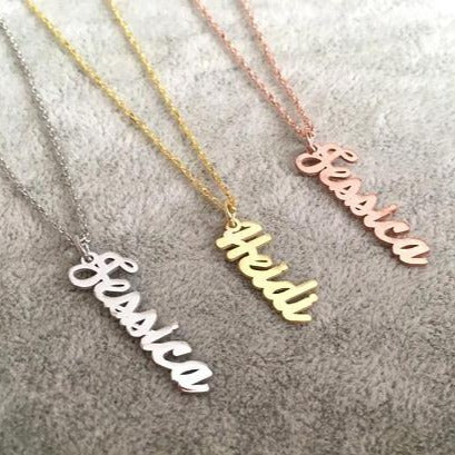 Jessica on sale nameplate necklace