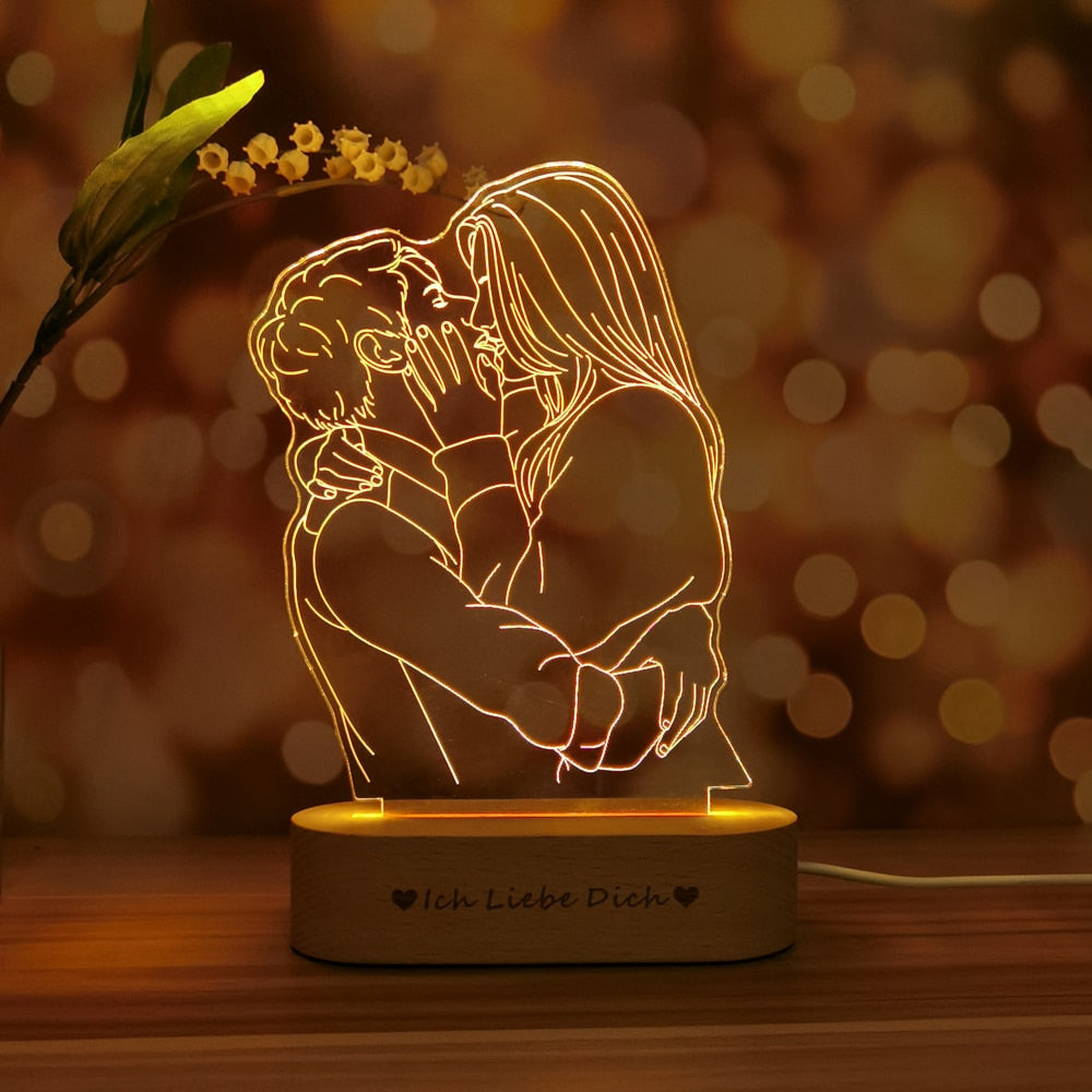 Personalized 3d deals photo night light